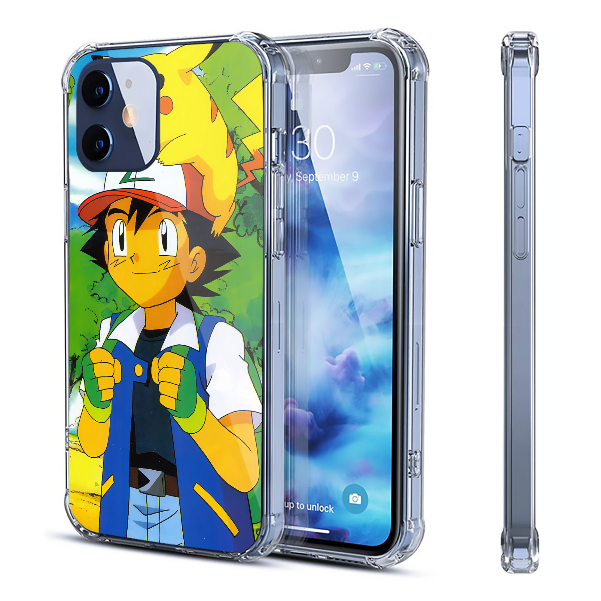 （画像用） ポケットモンスター Pokémon 【iPhone 12シリーズ対応】透明スマホケース（クリアソフトケース）